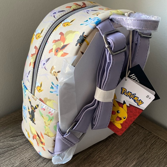 Gently Used Loungefly Eevee Evolutions / Eeveelutions Watercolor Mini Backpack - Picture 12 of 17